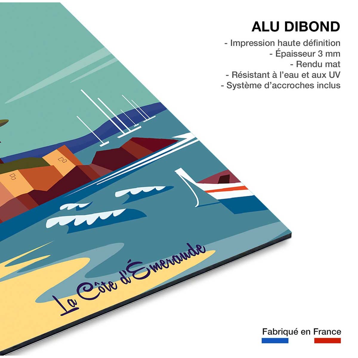 Tableau voyage à dinard tableau alu dibond, HEXOA
