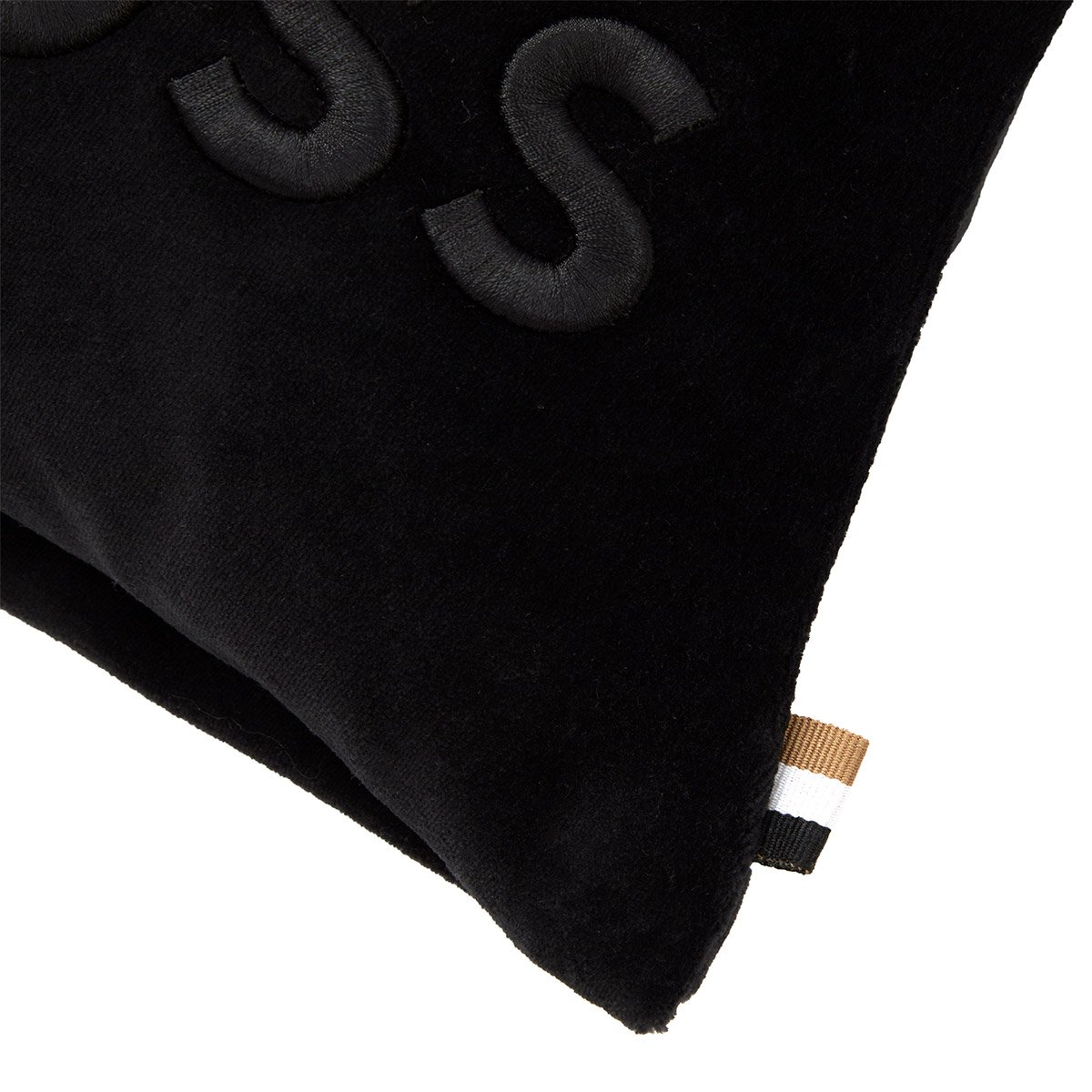 Housse de coussin en coton synthétique noir, BOLD LOGO black, BOSS HOME