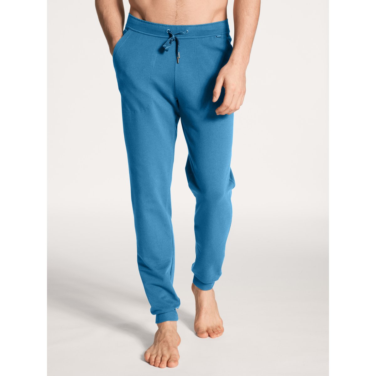 Pantalon de pyjama avec poches latérales Coton REMIX XTRA bleu parisien, CALIDA
