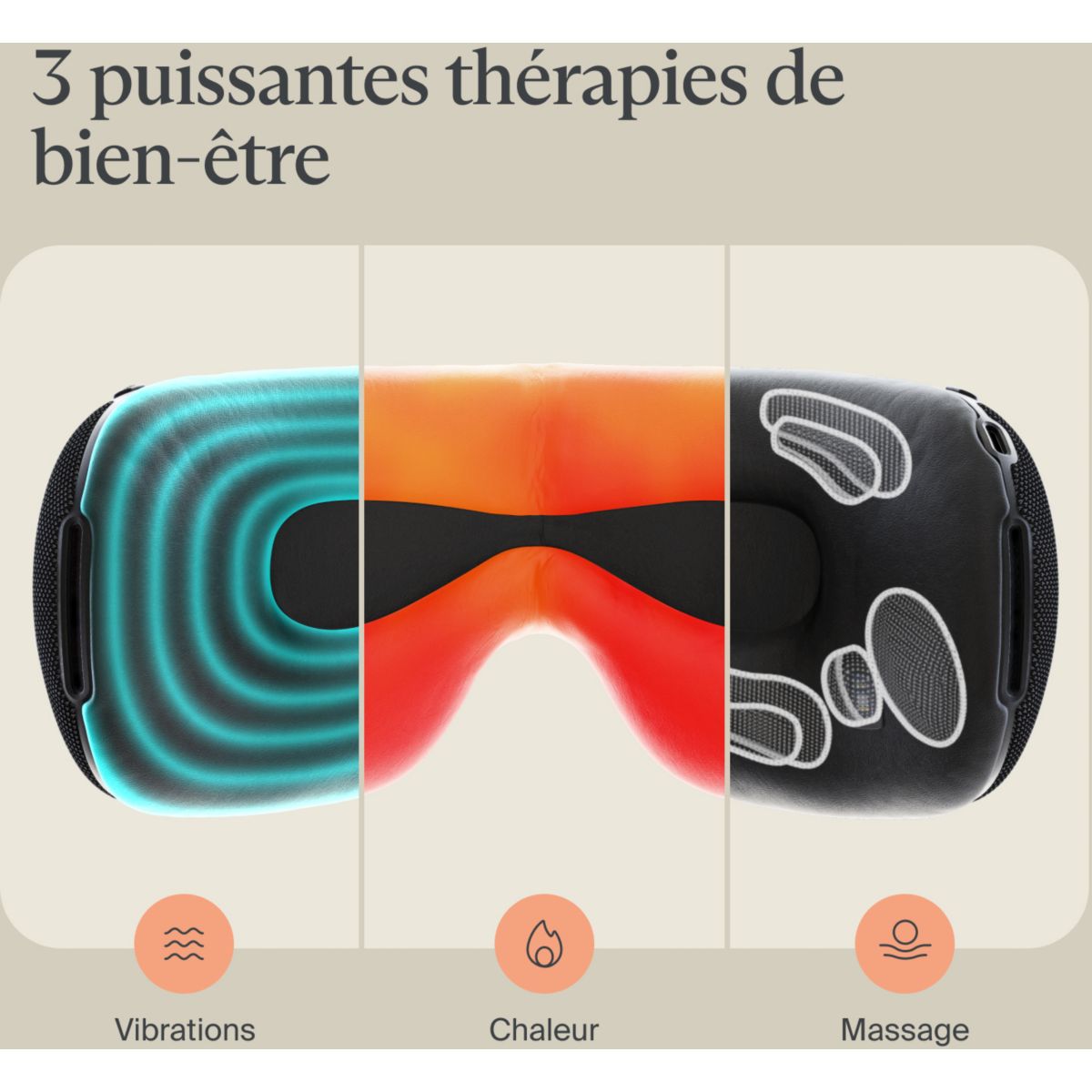 Masque de relaxation Smart Goggles 2.0 couleur unique, THERAGUN