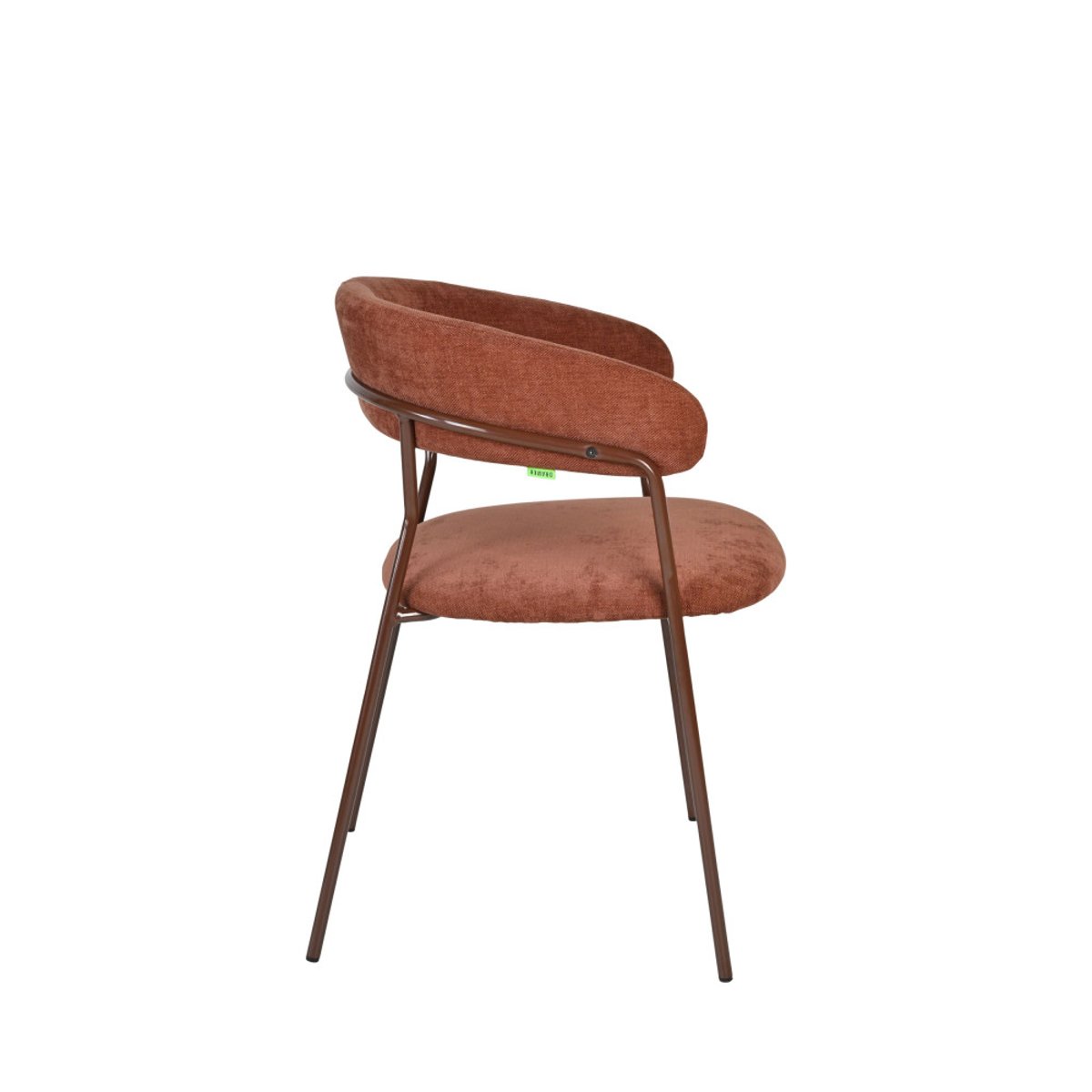 Lot de 2 fauteuils de table en tissu pieds métal- CELESTY bordeaux, DRAWER