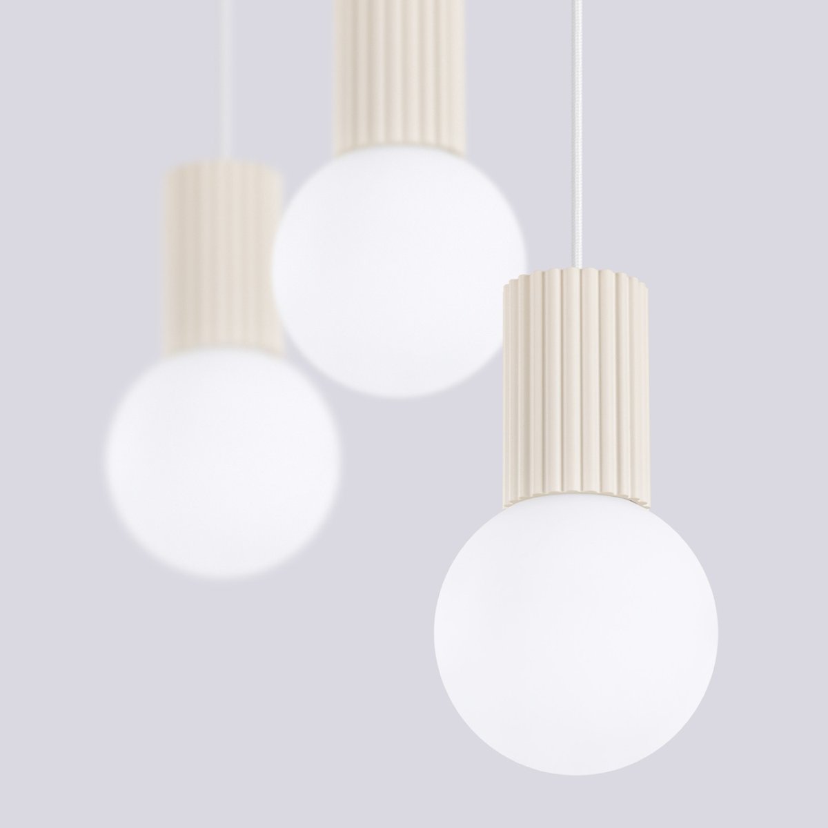 Suspension Aluminium Beige G9 3 Halo beige, EDEN