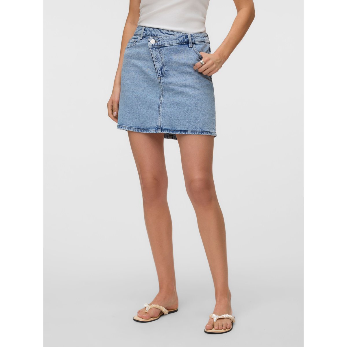 Jupe En Denim light blue denim, VERO MODA