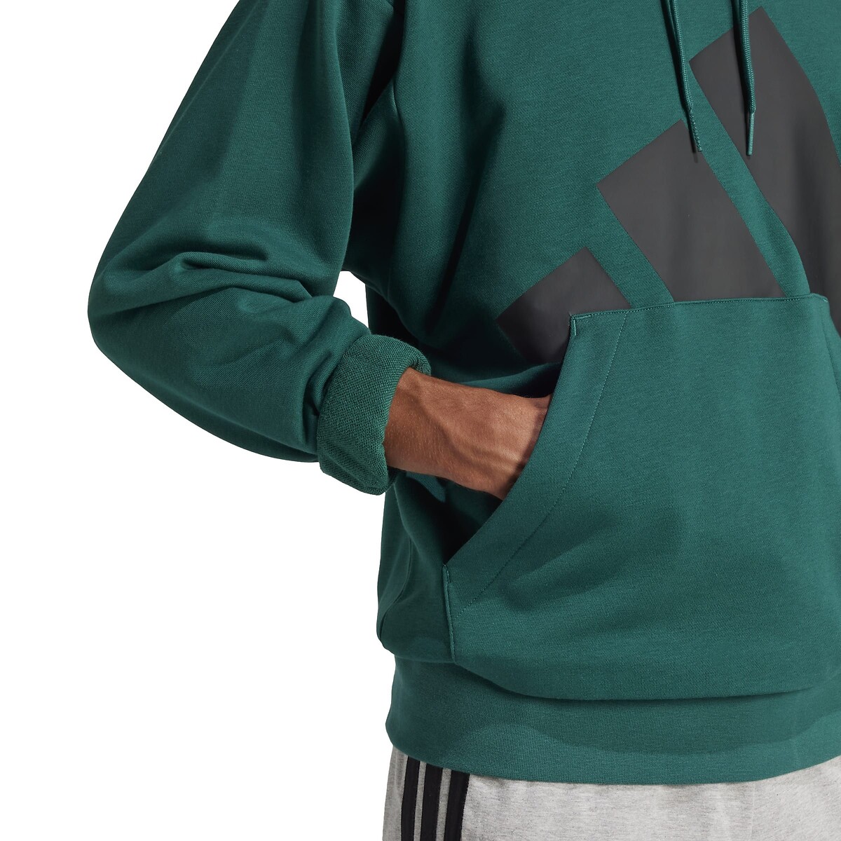 Sweat à capuche col rond vert, ADIDAS SPORTSWEAR