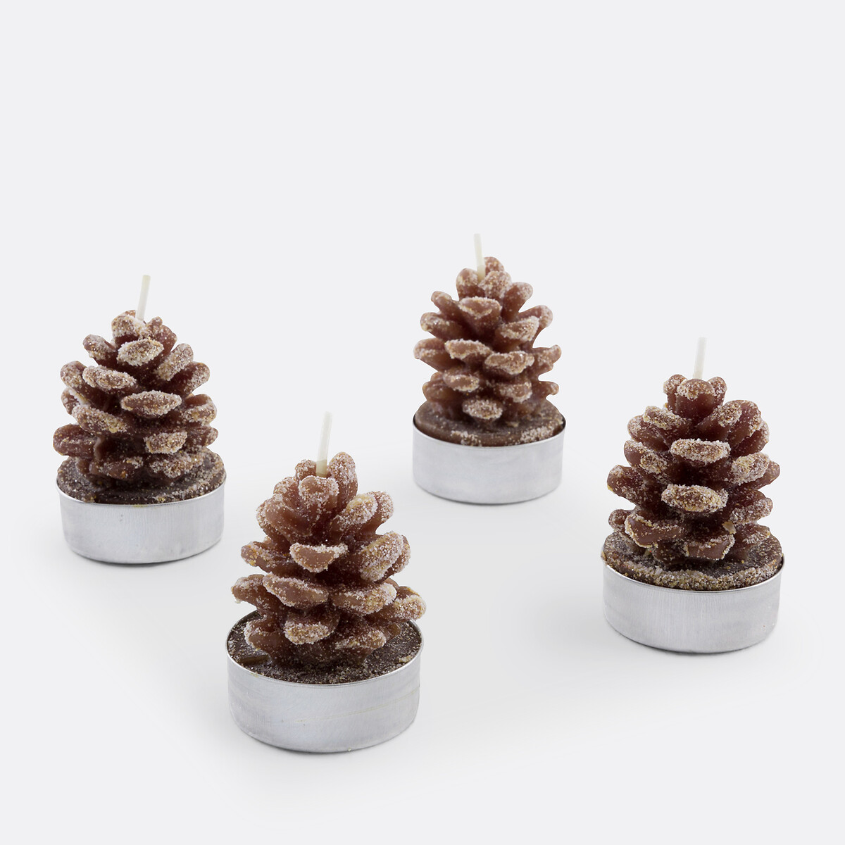 Set of 4 Caspar Candles brown, LA REDOUTE INTERIEURS