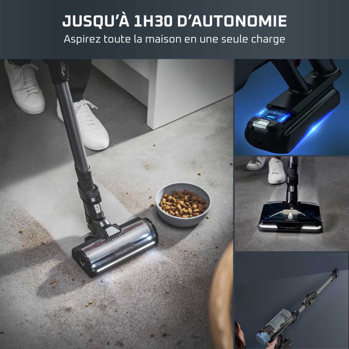 Aspirateur balai X-Force Flex 14.80 Aqua RH9BC1WO couleur unique, ROWENTA