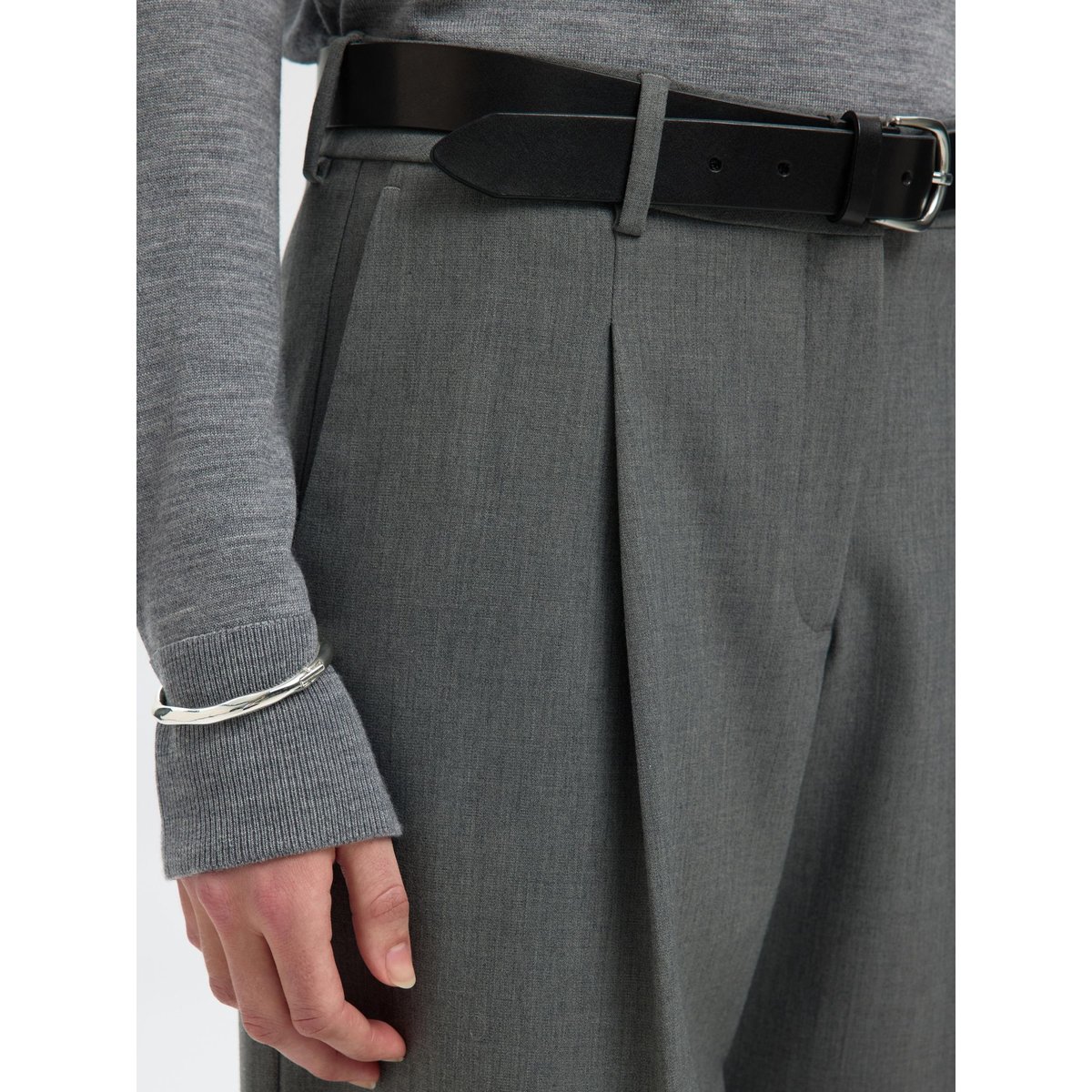 Pantalon De Costume medium grey melange, SELECTED