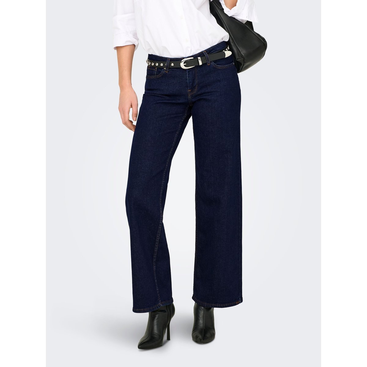 Jean À Jambe Large dark blue denim, ONLY