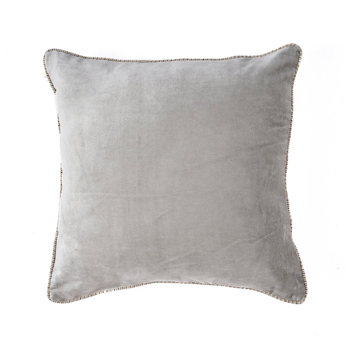 Housse de coussin en velours VELVET CRUSH gris, BAZAR BIZAR