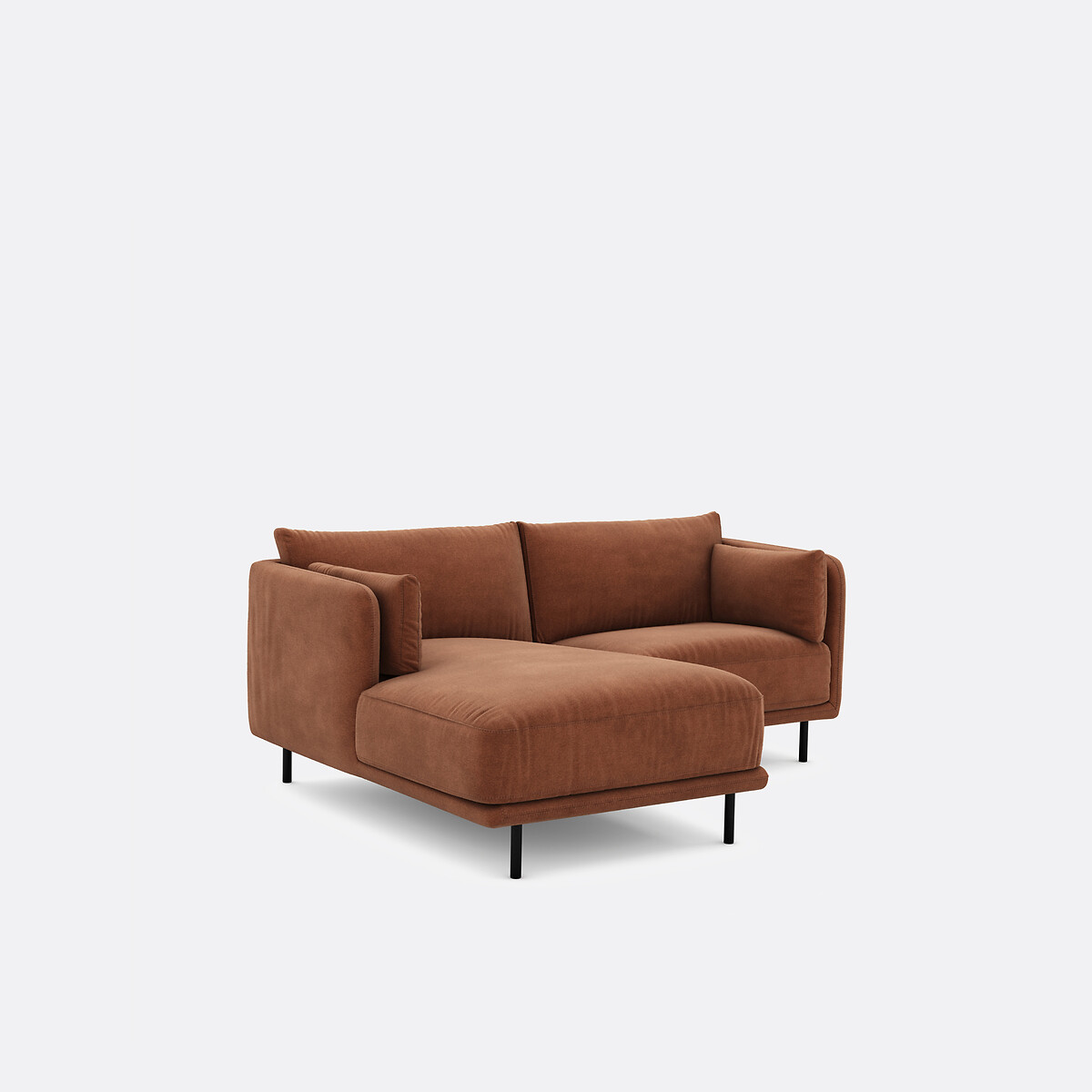 Canapé d'angle gauche, 3 places, en tissu texturé, VICTOR ecureuil, LA REDOUTE INTERIEURS
