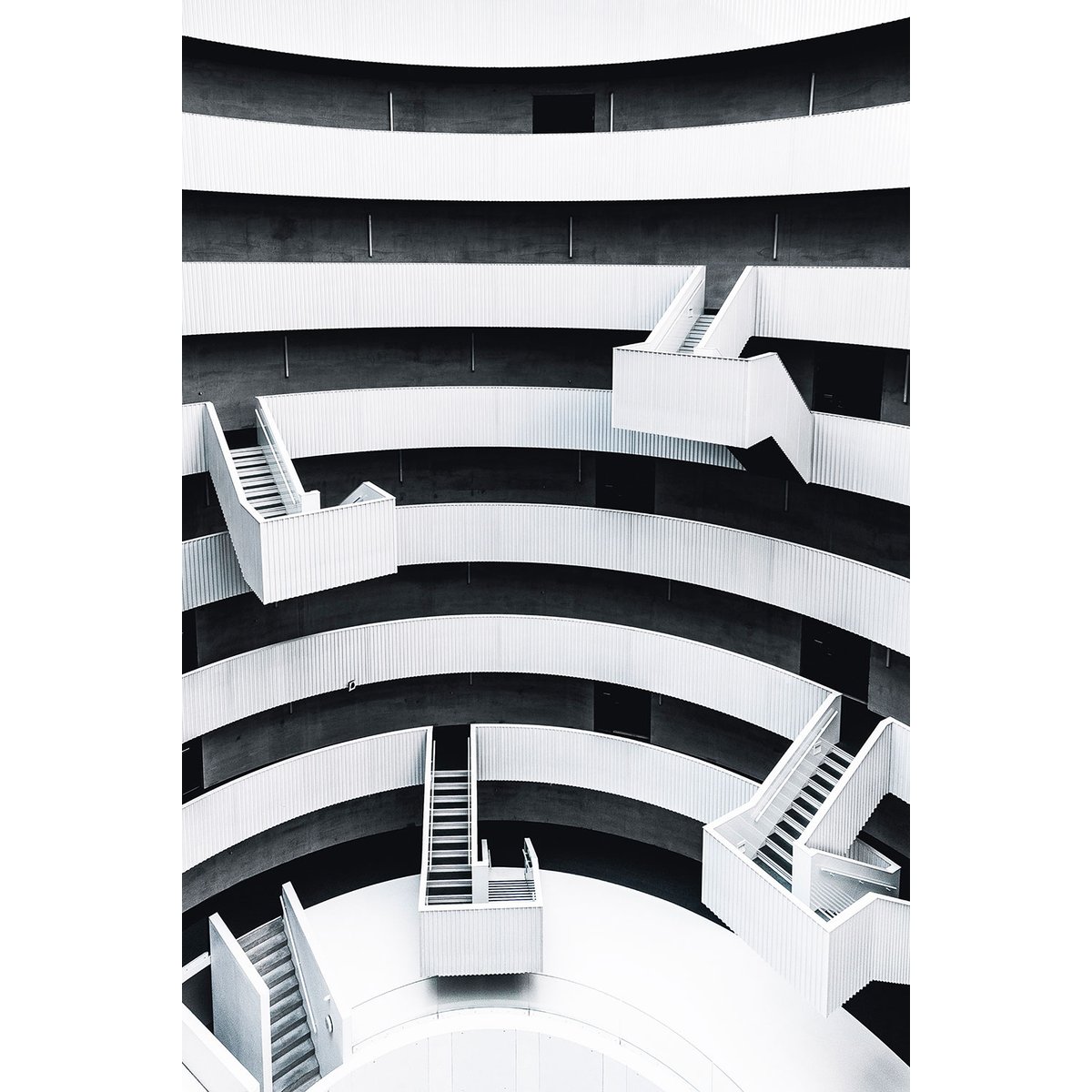 Tableau architecture escalier suspendu tableau alu dibond, HEXOA