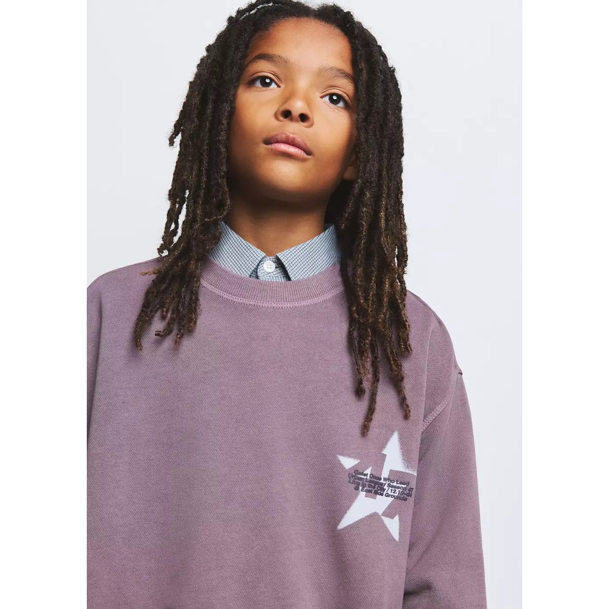 Sweat ballon garment-dyed violet, MANGO KIDS