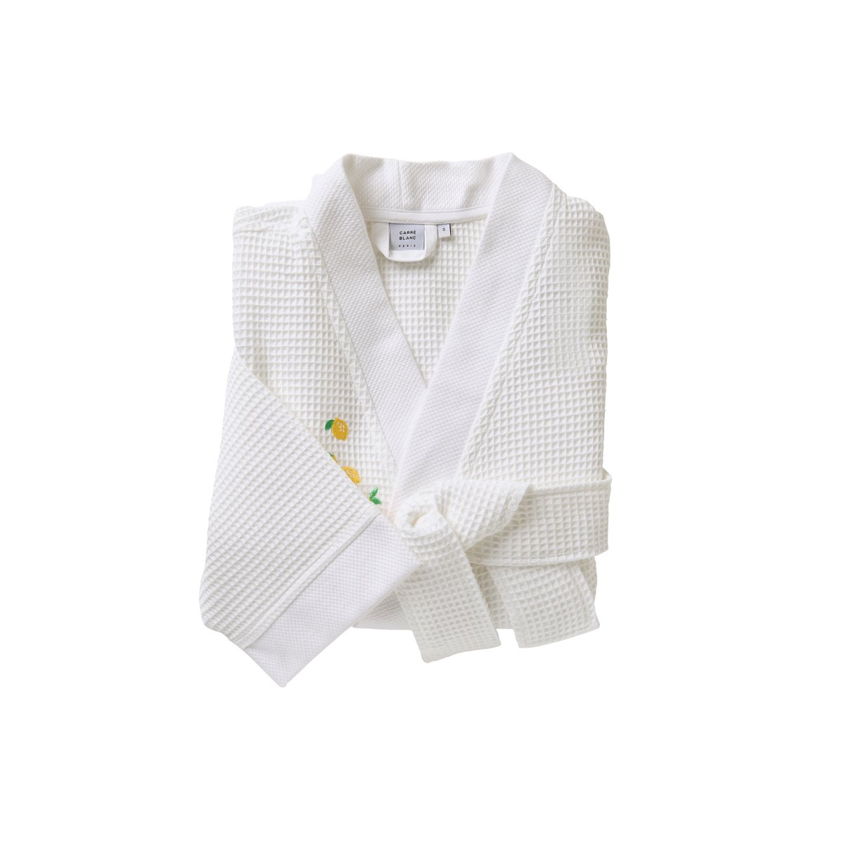 Peignoir coton LA PERLE blanc, CARRE BLANC