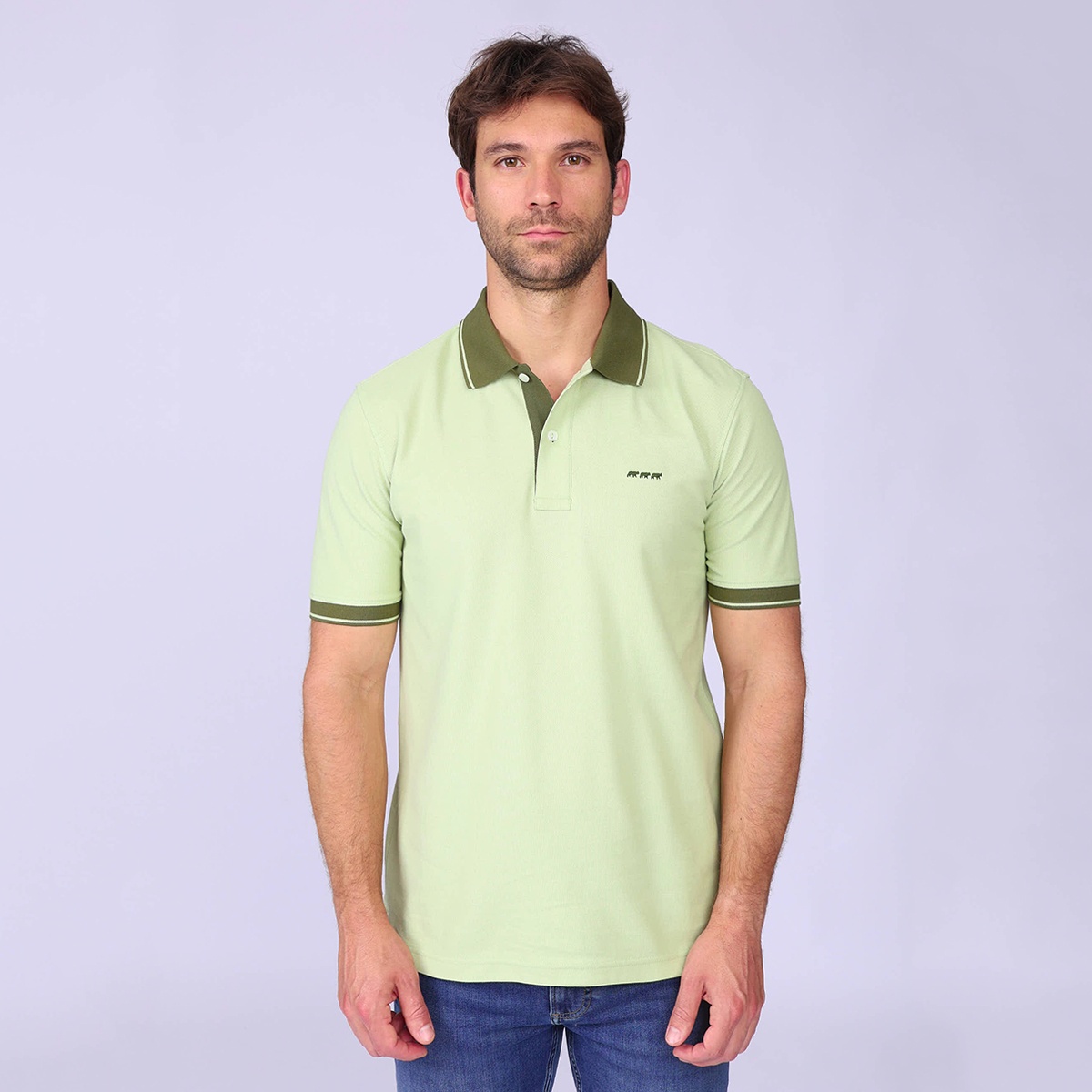 Polo Émilio vert clair, MISE AU GREEN