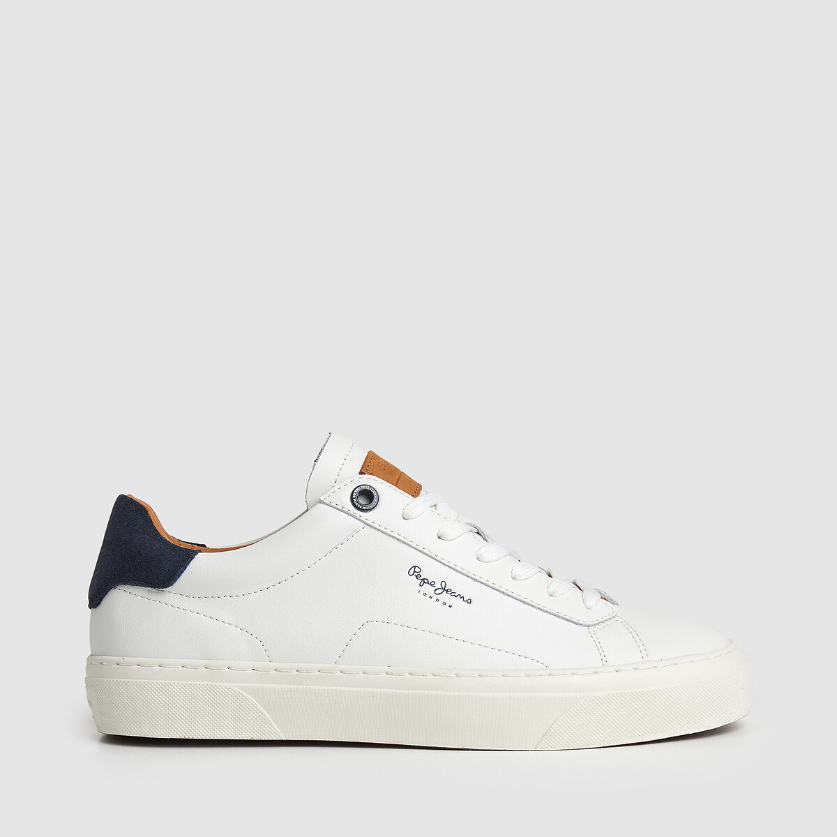 Baskets en cuir YOGI ORIGINAL blanc, PEPE JEANS