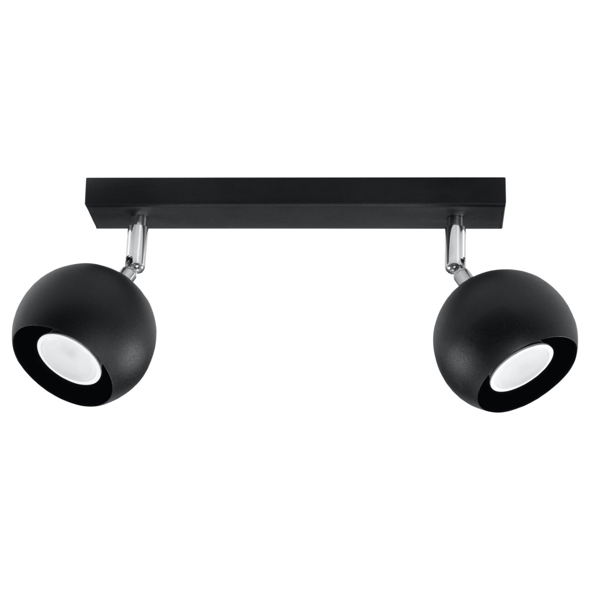 Plafonnier Acier Noir GU10 2 Oculare noir, EDEN