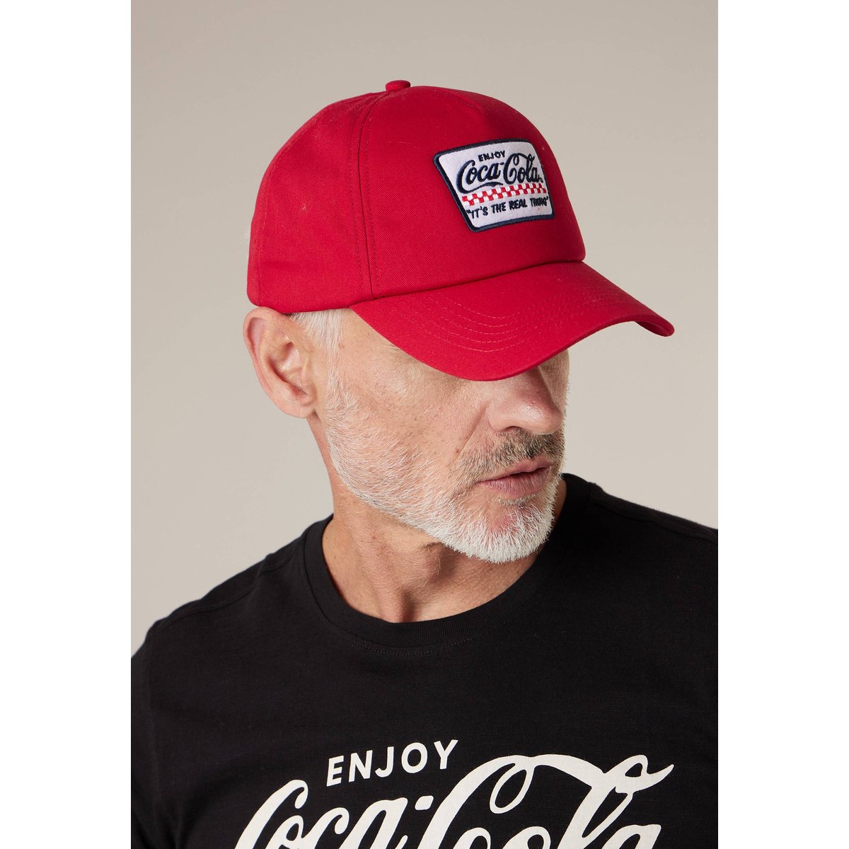 Casquette homme en 100% coton deeluxe x coca-cola DELICIOUS rouge, DEELUXE