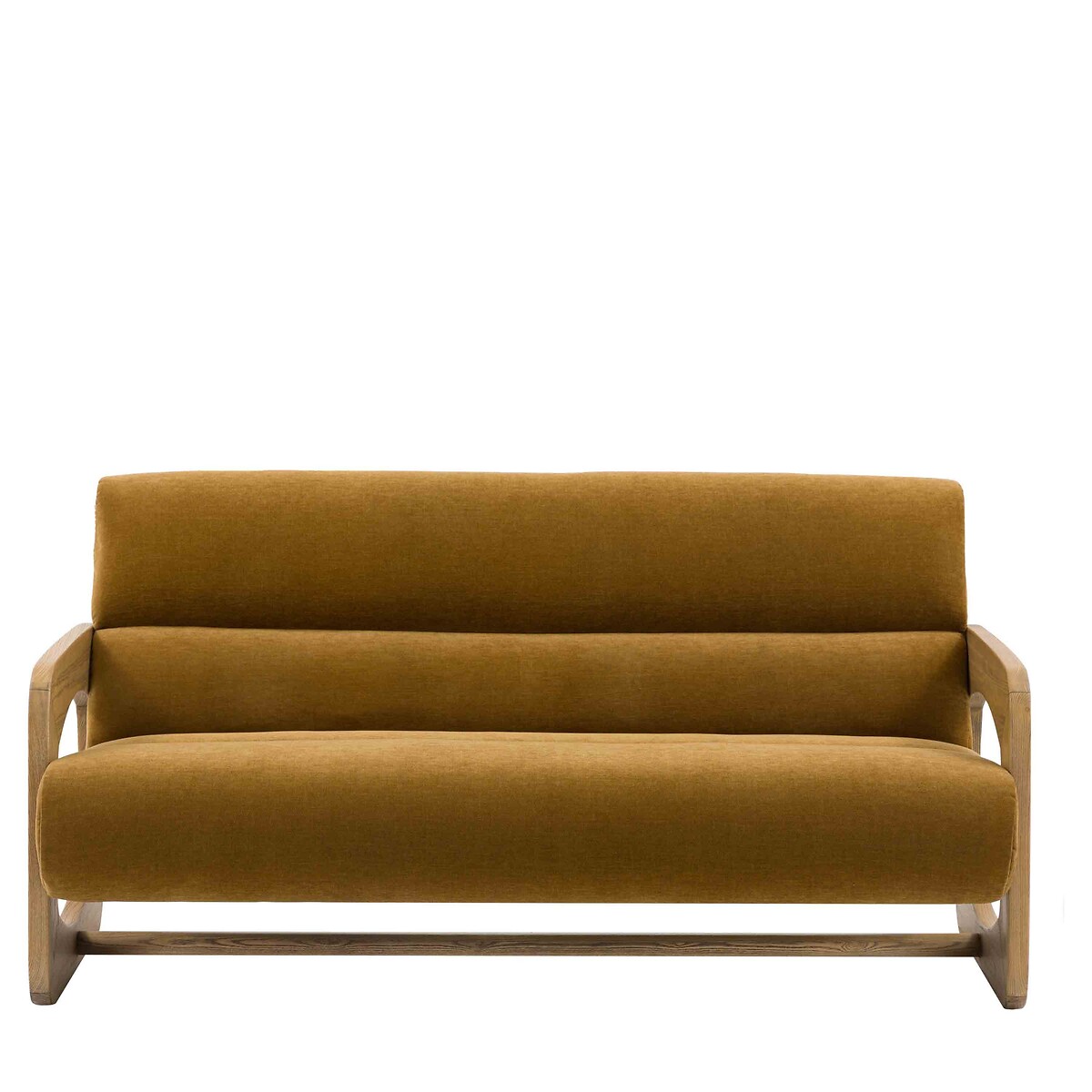 Marzo Velvet Chenille Sculptural 3-Seater Sofa golden, ÉDITÉ