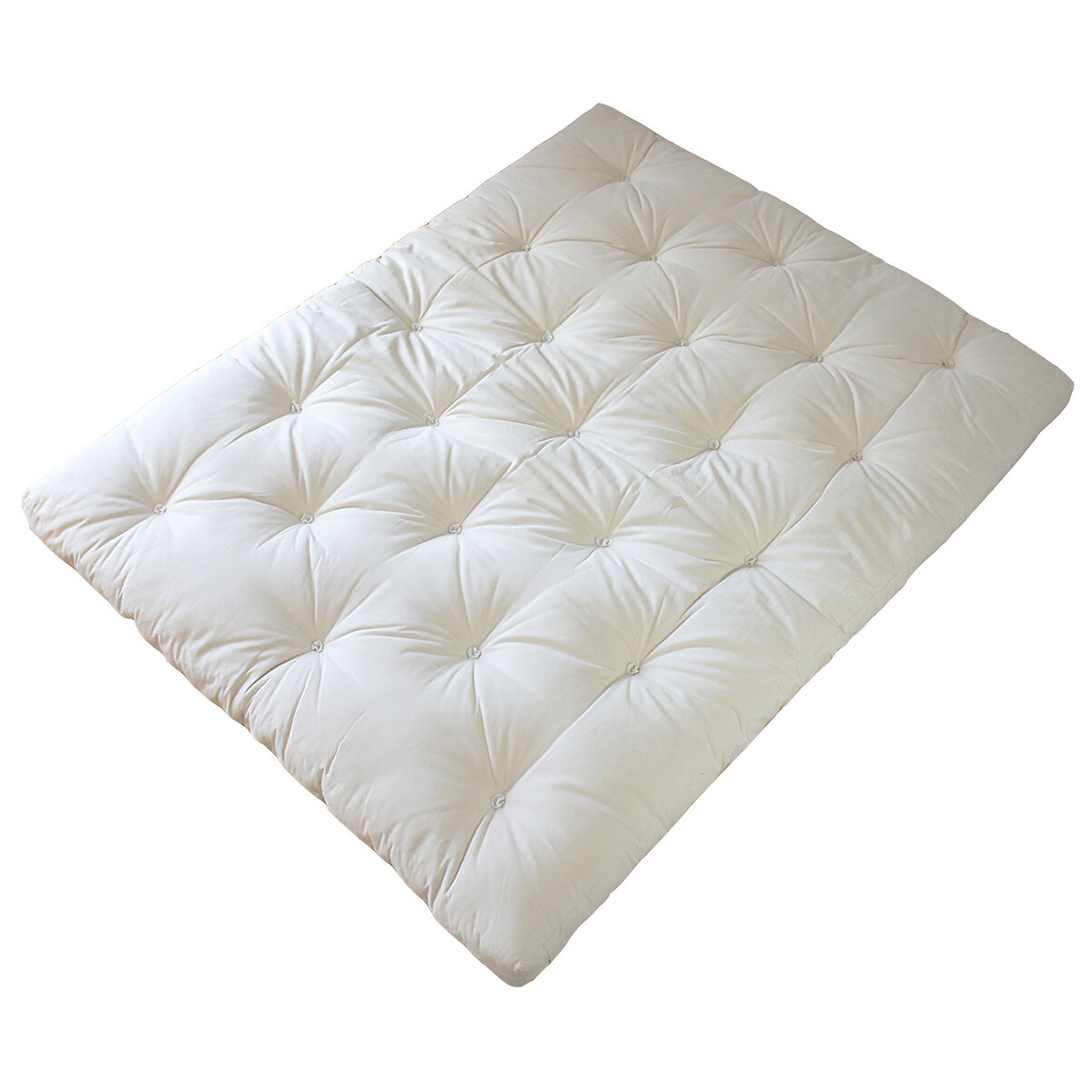 Futon Matratze 100% Baumwolle cremeweiss, EUROPE & NATURE