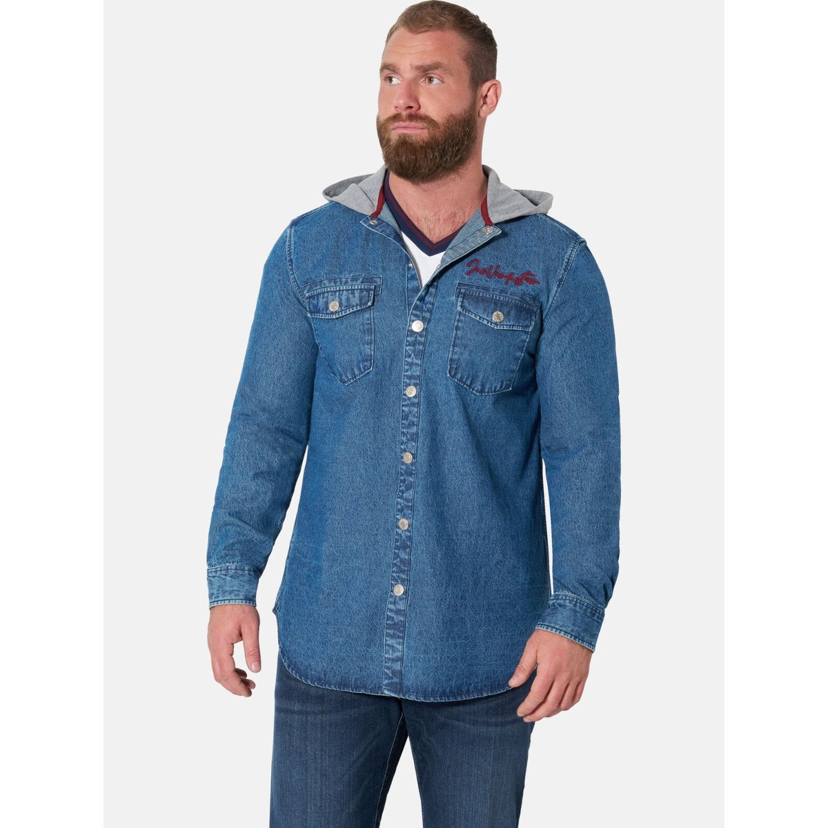 Chemise en jean OLAFUR bleu clair, JAN VANDERSTORM