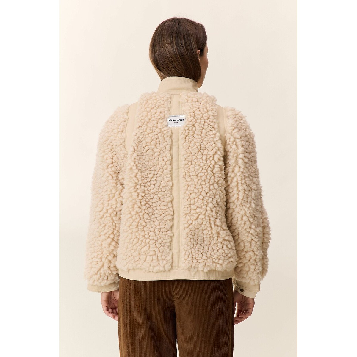 Vyvian Sherpa Jacket off white, LEON & HARPER