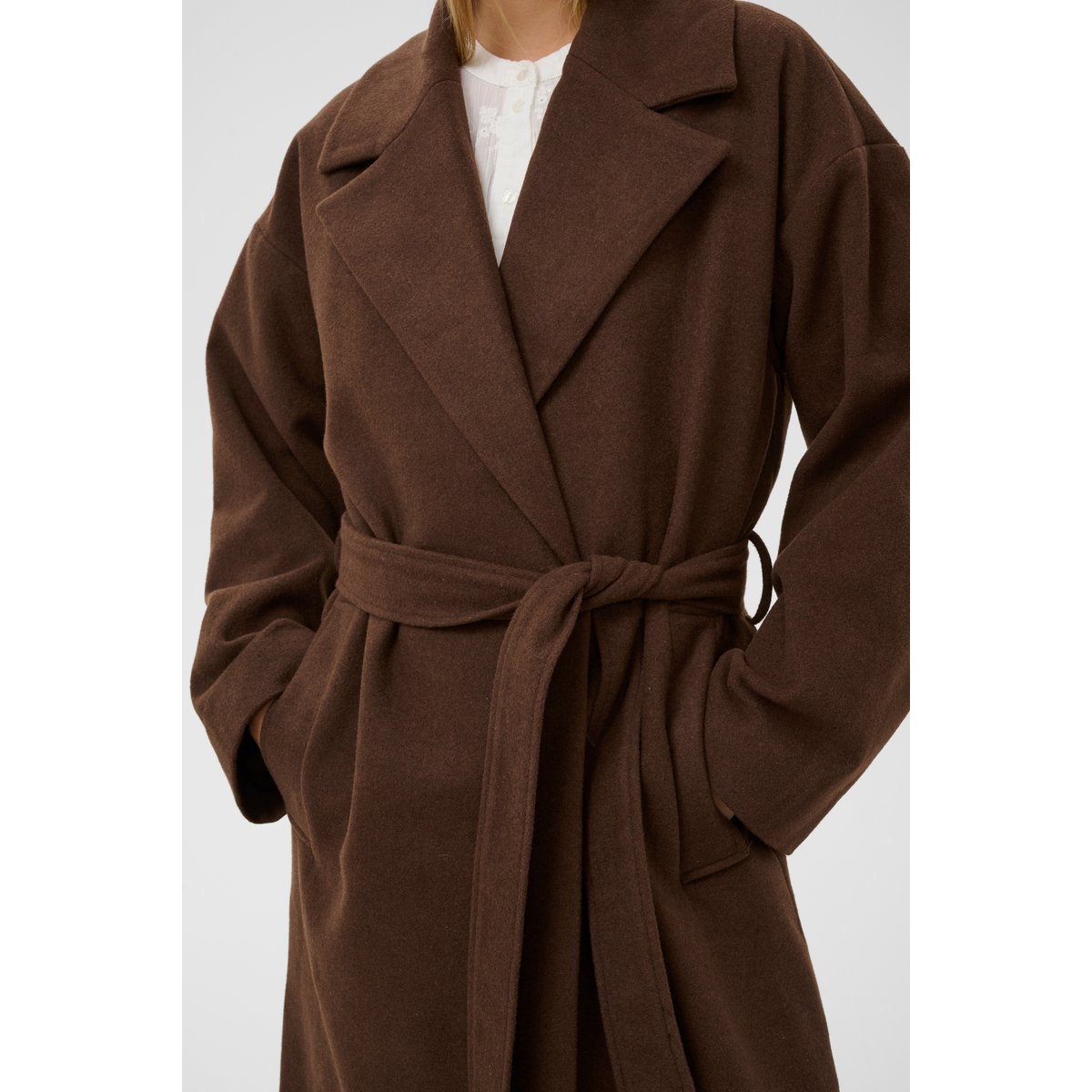 Veste d'extérieur marron potting soil melange, SOAKED IN LUXURY