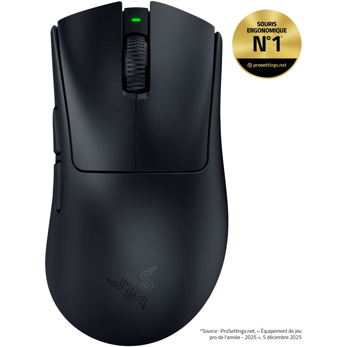 Souris Gamer Sans Fil DEATHADDER V4 PRO NOIR couleur unique, RAZER
