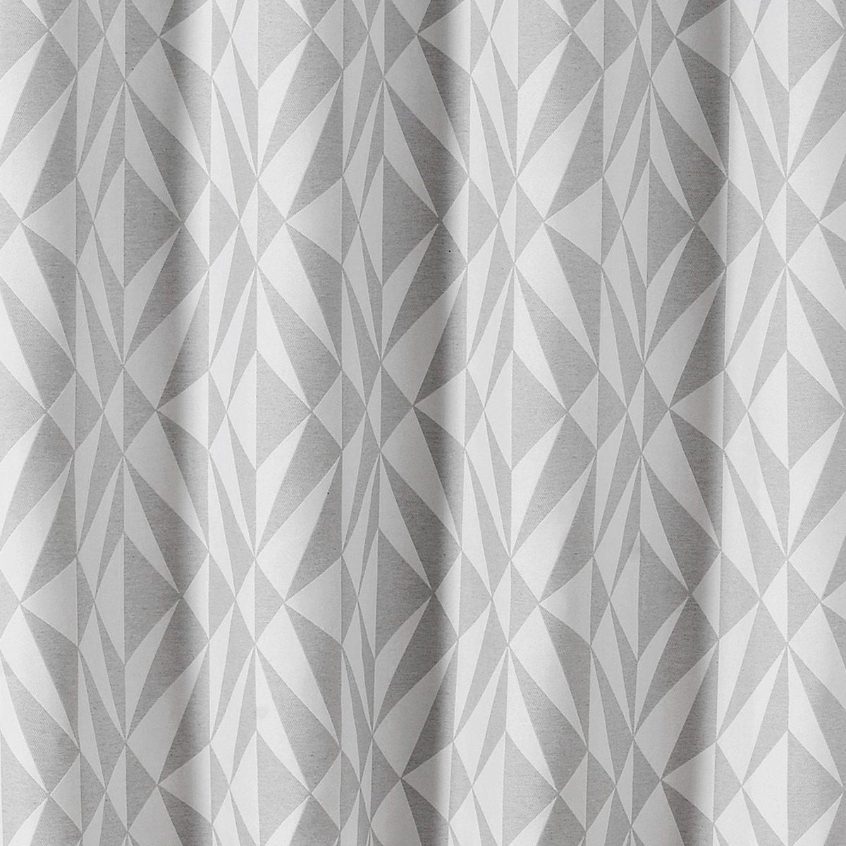 Rideau jacquard géométrique gris clair, LINDER