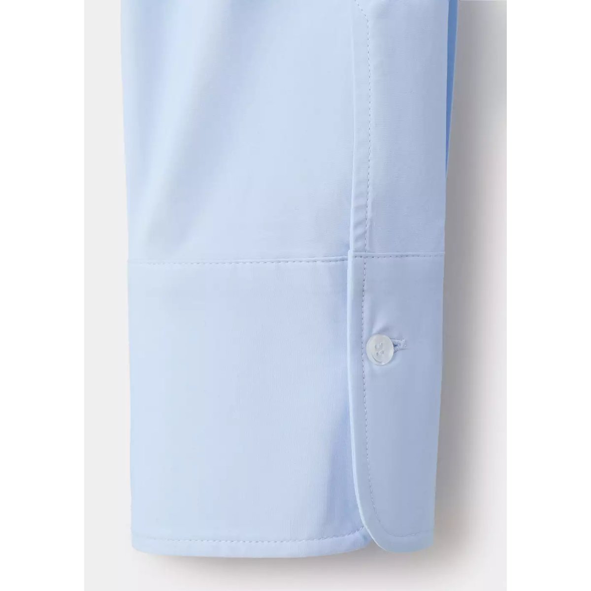Chemise popeline cintrée bleu ciel, MANGO