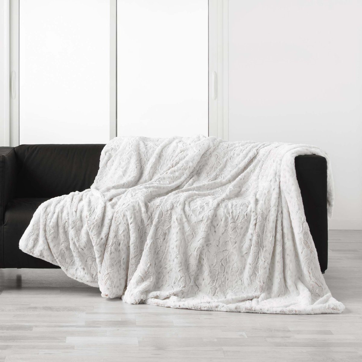 Plaid sherpa Douceur alaska blanc, EDEN