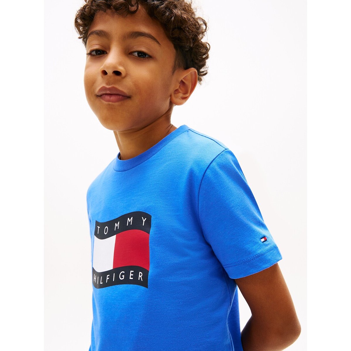 T-Shirt mit kurzen Ärmeln blau, TOMMY HILFIGER