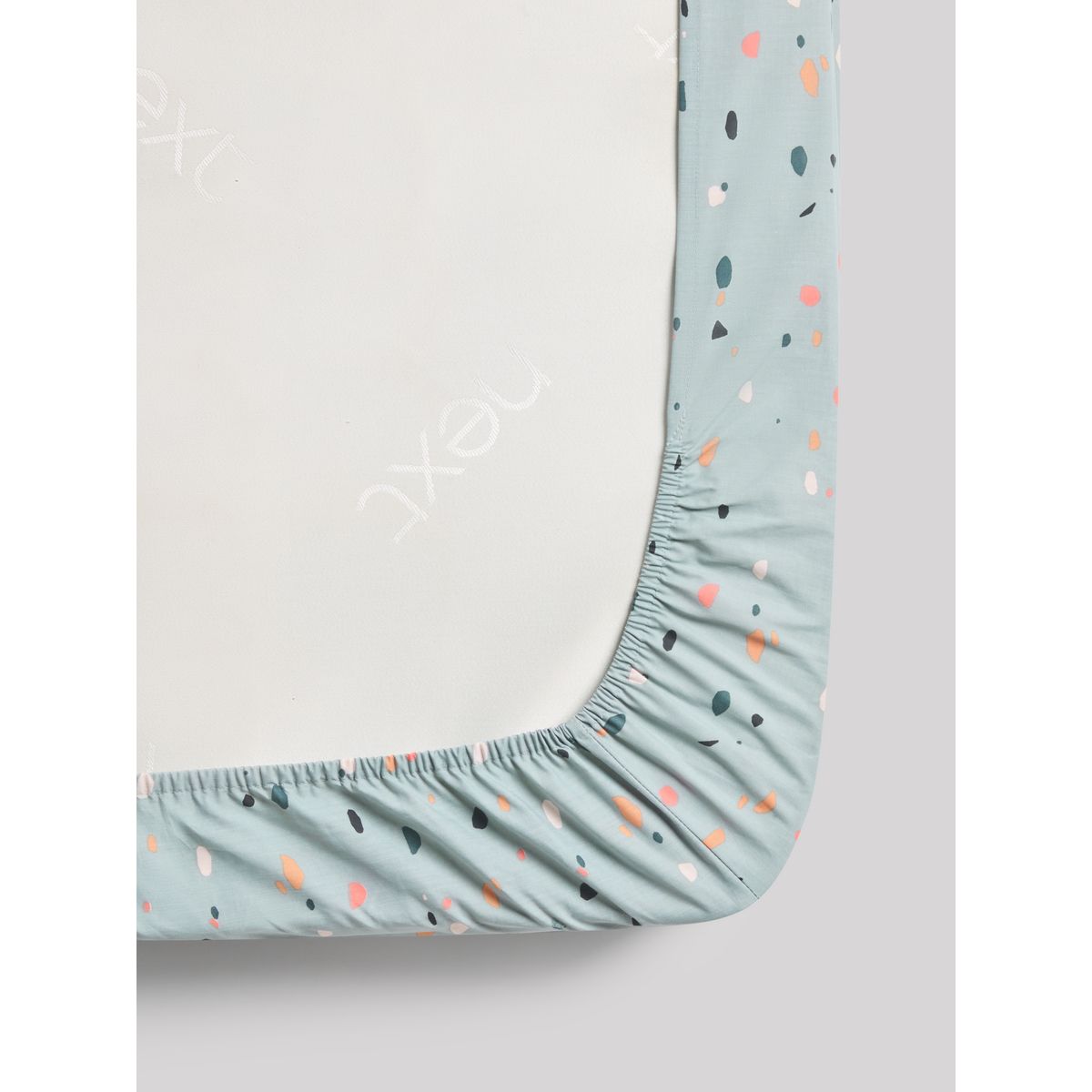 Draps-housses, lot de 2 terrazzo bleu, NEXT