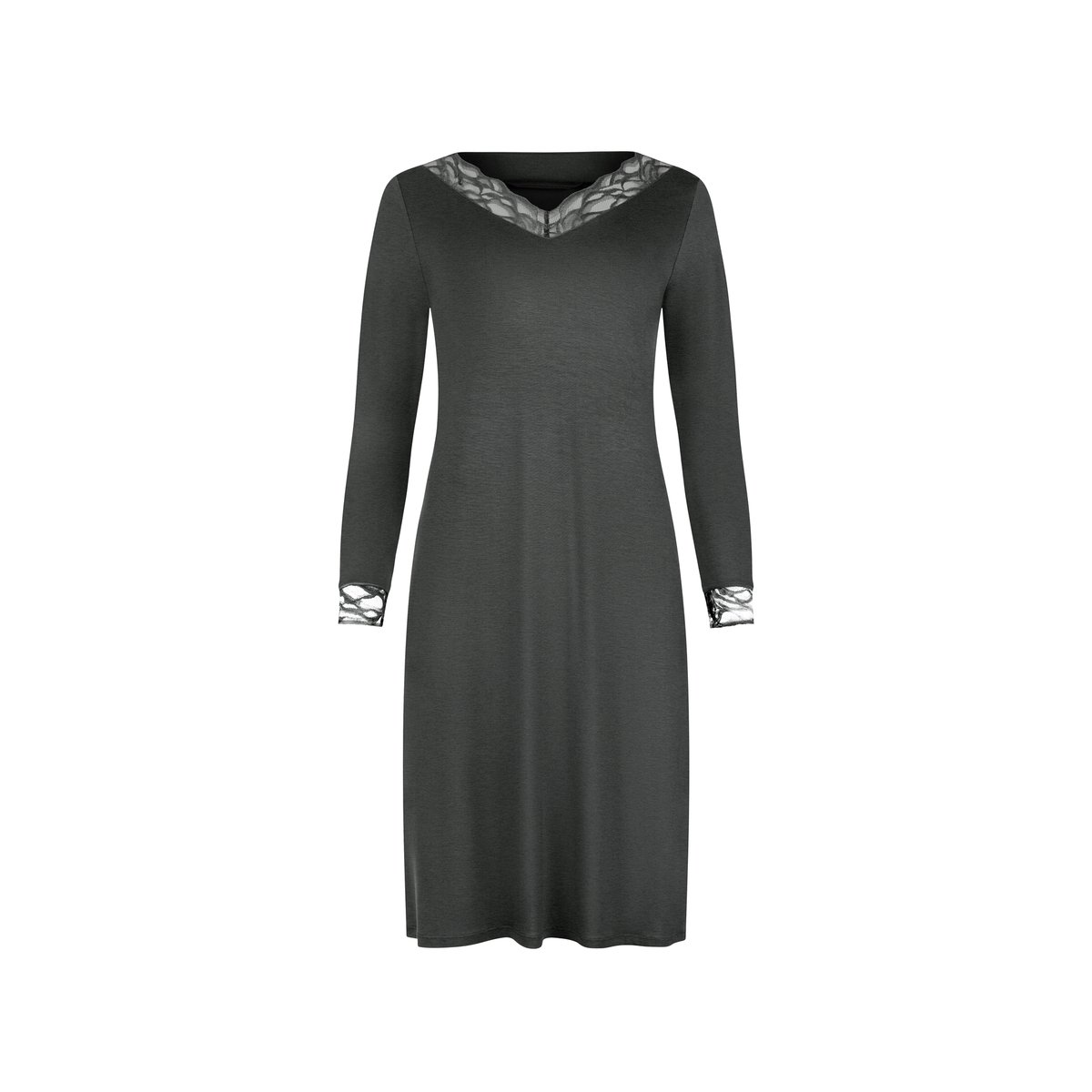 Chemise de nuit manches longues RUTH gris, LISCA