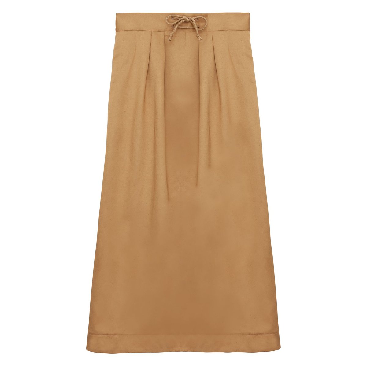 Jupe plissée Maud en viscose mélangé camel marron, INES DE LA FRESSANGE PARIS