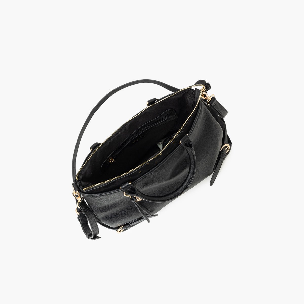 Grand sac shopper Tobi noir,doré, LOLLIPOPS