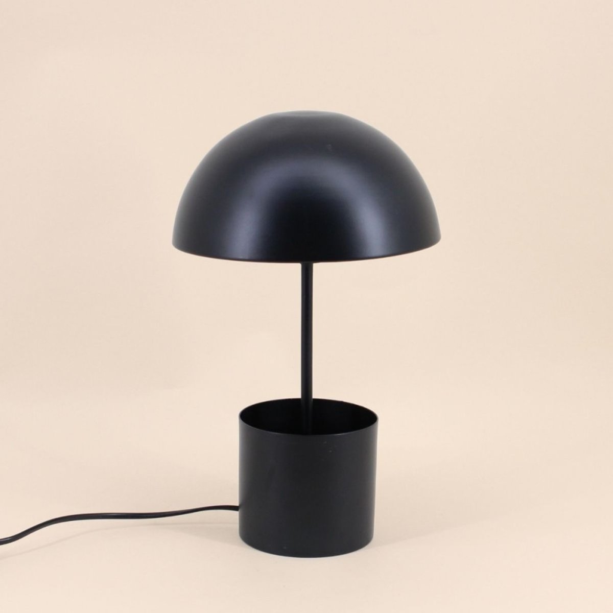 Lampe à poser champignon en métal noir 37cm noir, ORNAMI