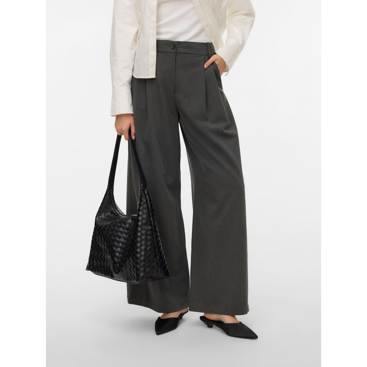 Pantalon De Tailleur dark grey melange, VERO MODA
