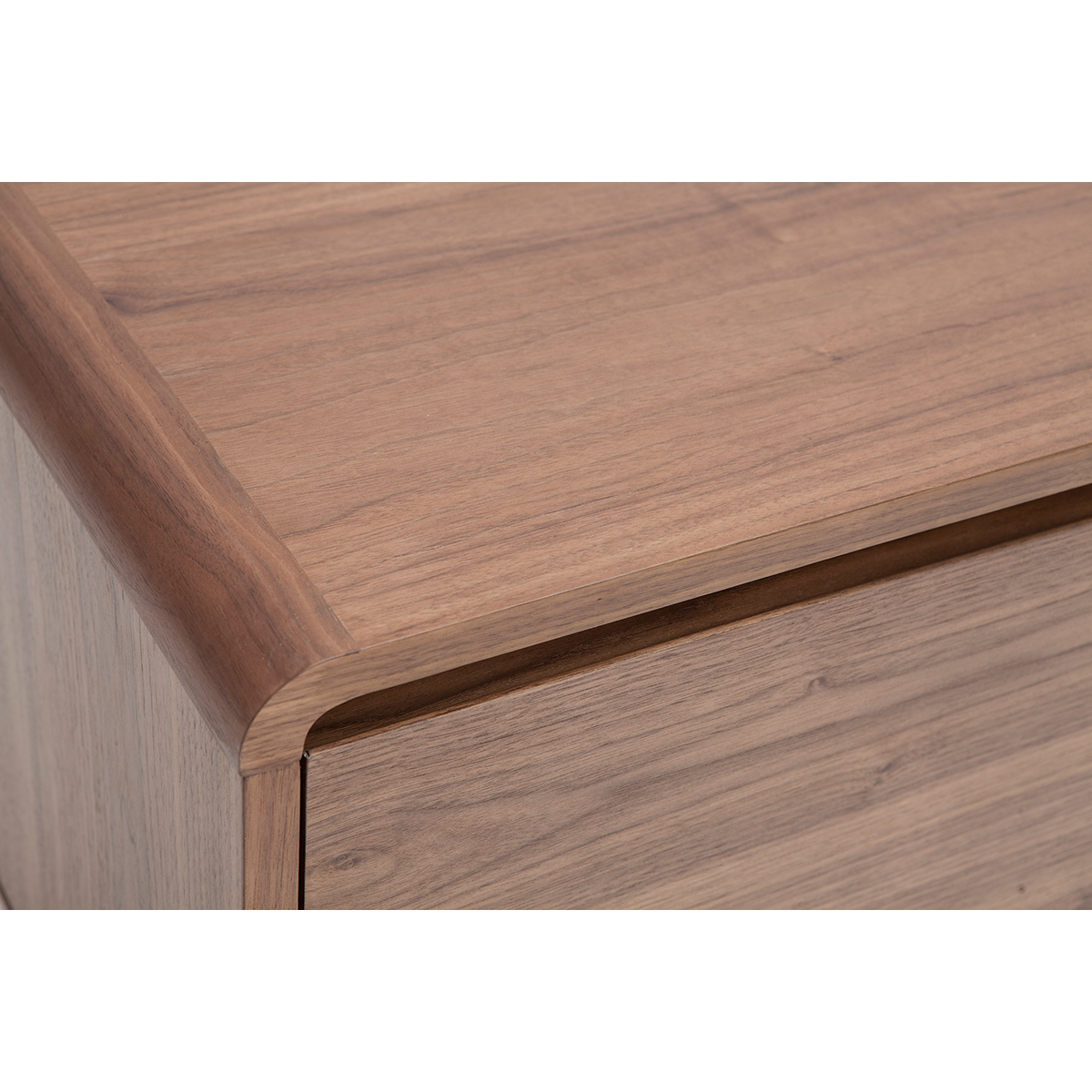 Meuble TV vintage en bois foncé noyer et métal noir L160 cm JAKO noyer, MILIBOO