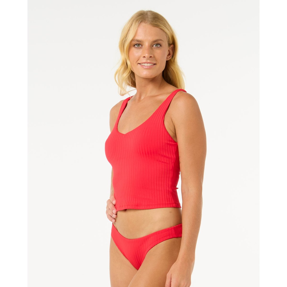 Haut de maillot de bain PREMIUM SURF TANKINI rouge hibiscus, RIP CURL