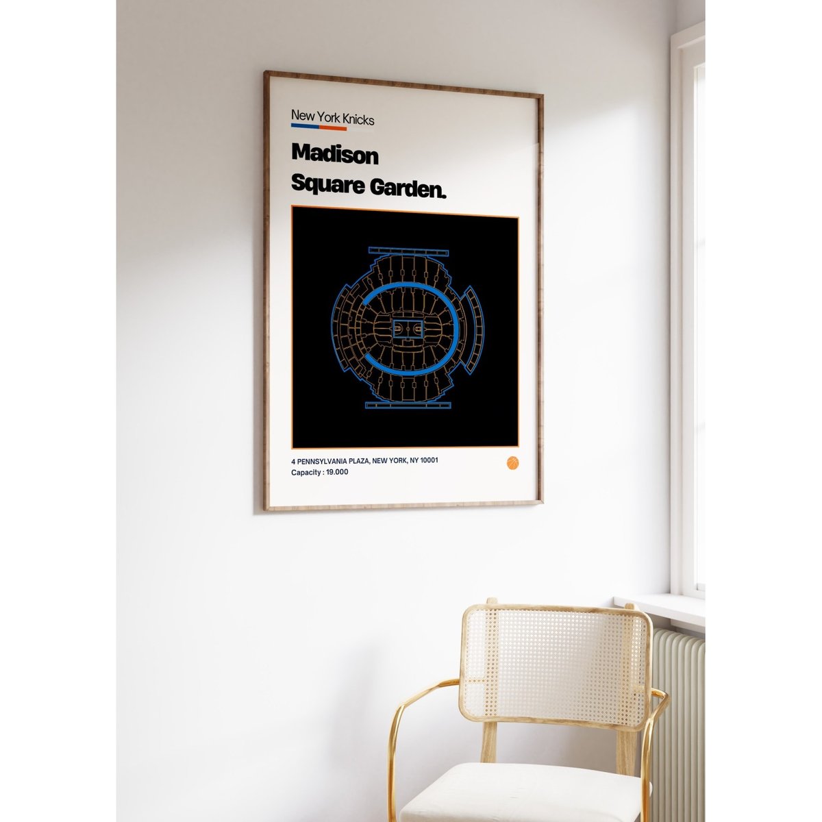 Affiche Madison Square Garden - New York Knicks blanc, L'AFFICHERIE