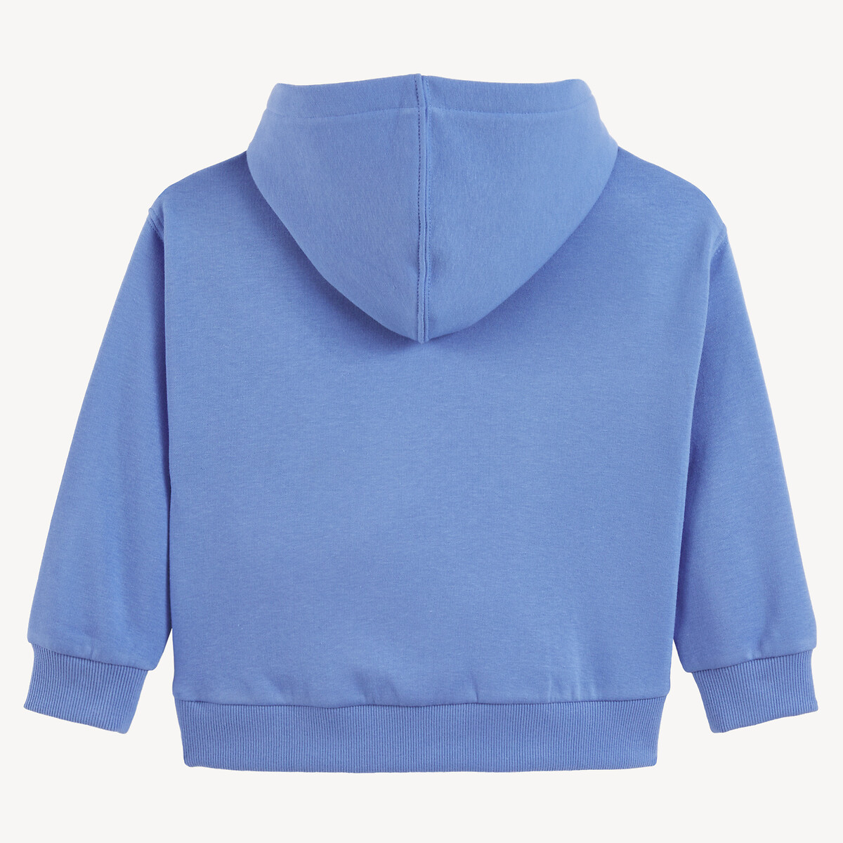 Felpa in pile con cappuccio, stampata con scritta e cani blu, LA REDOUTE COLLECTIONS