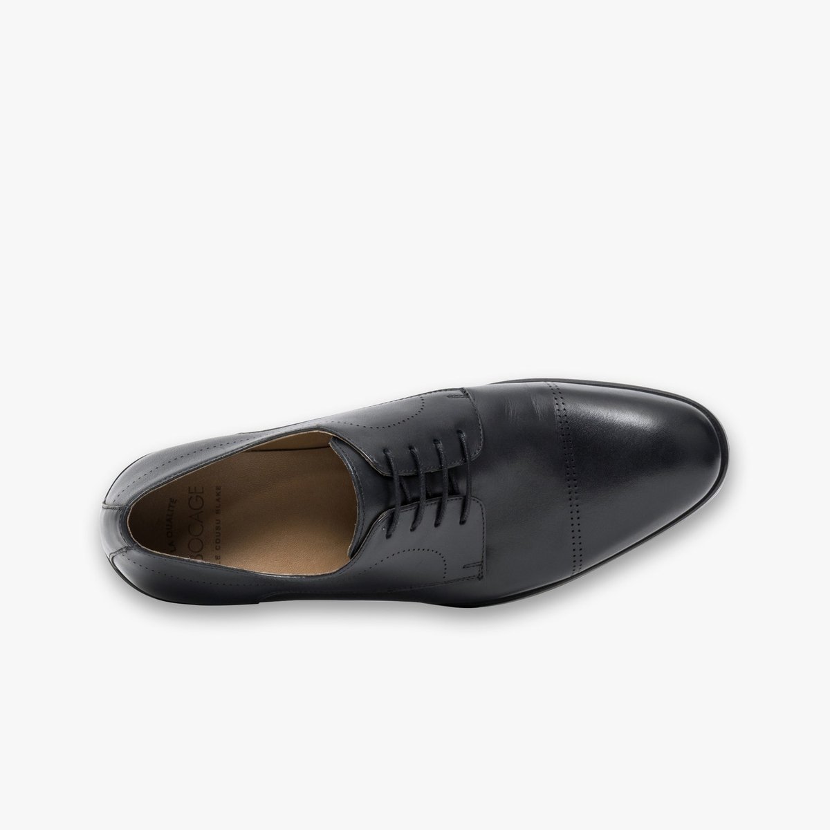 Derby en cuir LONDON noir, BOCAGE
