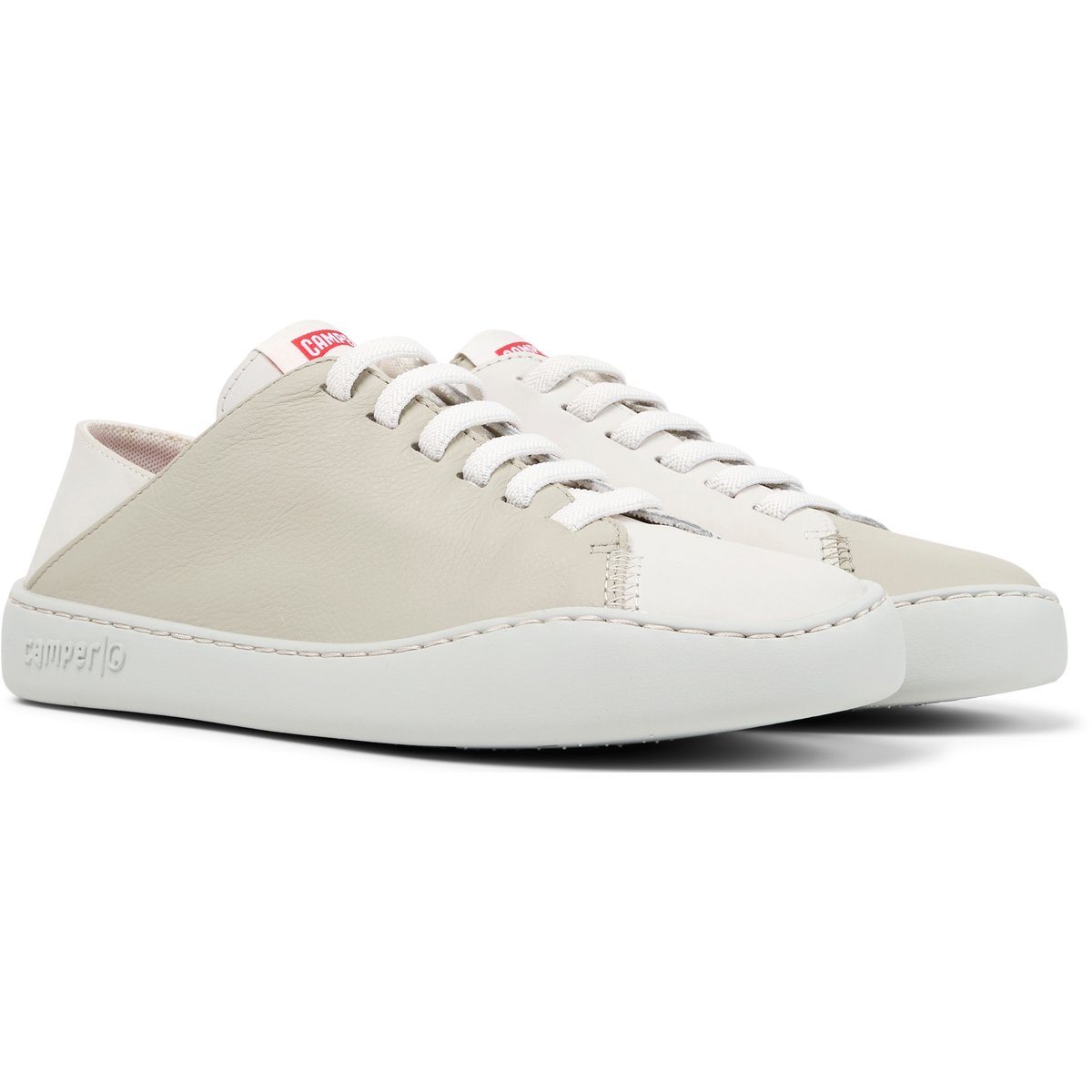 Baskets G3D Peu Touring Twins Cuir blanc beige, CAMPER