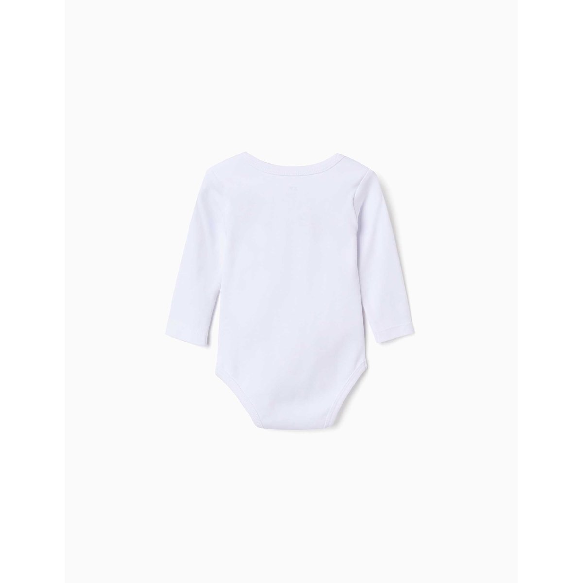 Pack de 4 bodys à manches longues en coton avec imprimés blanc, ZIPPY
