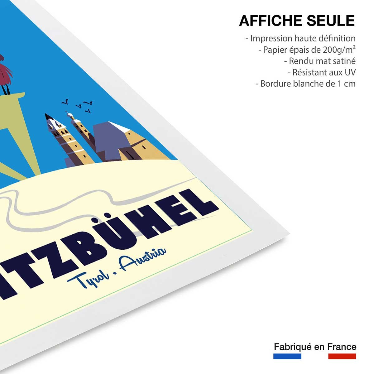 Poster de bisous de kitzbuhl affiche seule, HEXOA