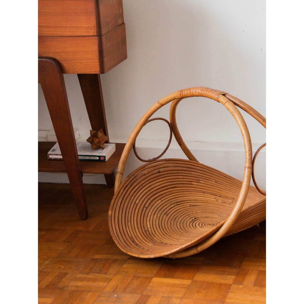 Grand porte-revues en bambou Désiré N°116 - Bon état beige, DEBONGOUT