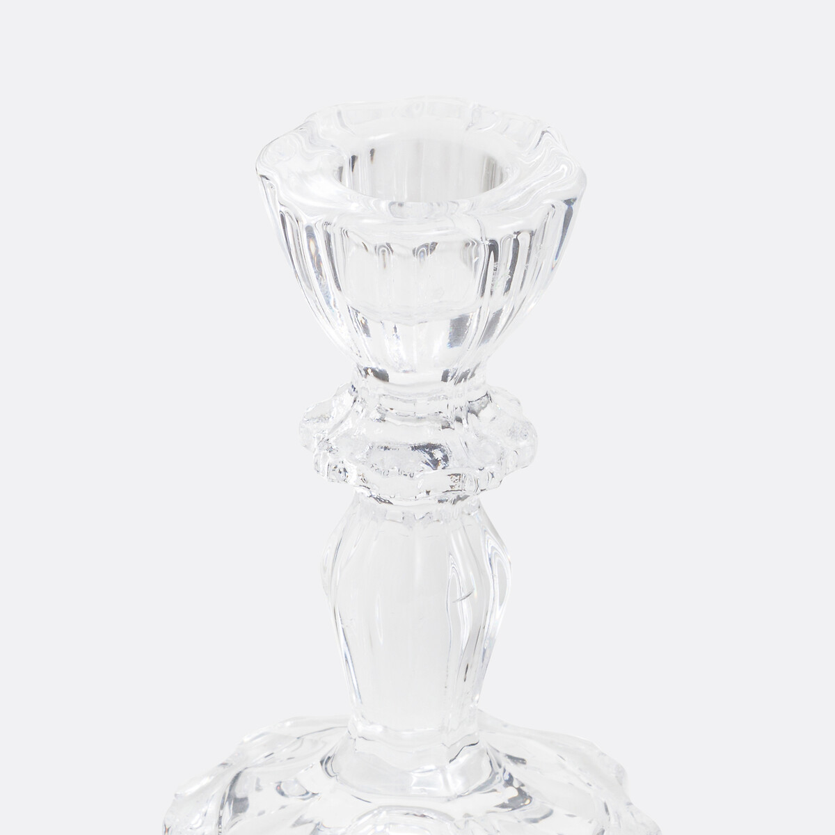 Carsa 10.3cm High Glass Candlestick transparent, LA REDOUTE INTERIEURS