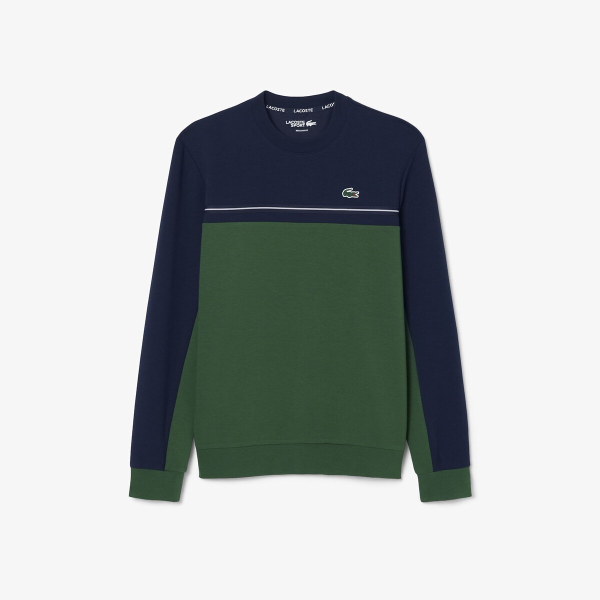 Sweatshirt color-block bleu-802, LACOSTE