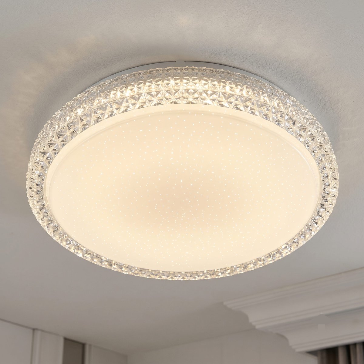 Plafonnier LED dimmable, DIAMOND blanc, INSPIRE