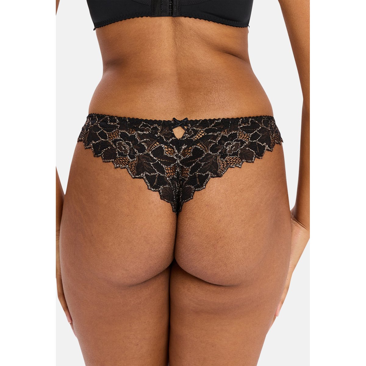 Tanga ARUM PARTY noir / cuivré, SANS COMPLEXE